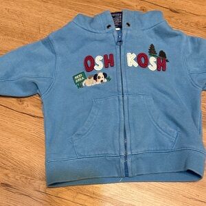 OshKosh B'gosh Light Blue Kids Hoodie with Embroidery